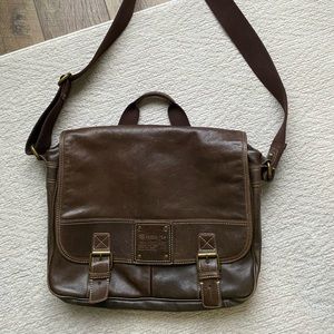 Fossil Leather Commuter Bag